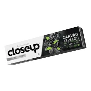 Creme Dental Branco Radiante Closeup Carvão Ativado Menta Com 85g
