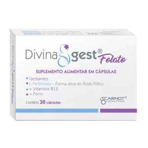 Suplemento Alimentar Divinagest Folato Para Gestantes Com 30 Cápsulas Carnot