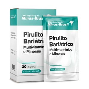 Pirulito Bariátrico Laranja Multivitamínico e Minerais 30 Unidades