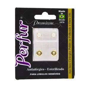 Brinco Perfur Premium Ad Dourado Pérola 902