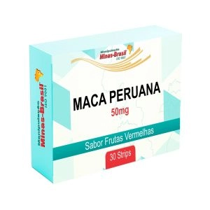 Strips Oral Orodispersível de Maca Peruana 50mg Com 30 Unidades Sabor Frutas Vermelhas