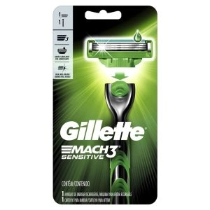 Aparelho Gillette Mach3 Sensitive Recarregável C/1