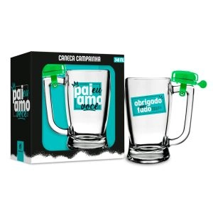 Caneca Taberna Com Campainha Pai Eu Amo Você 340ml Brasfoot