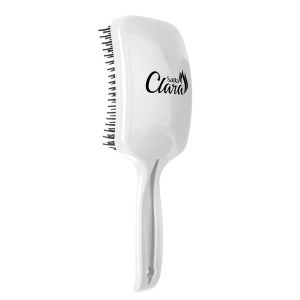 Escova Raquete Flex Anatômica Para Cabelos Branca Ref.: 6382 Santa Clara