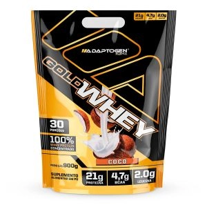 Gold Whey Concentrado Refil Com 900g Adaptogen