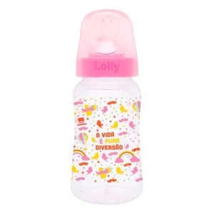Mamadeira Mundo Bita Rosa 330ml Lolly Kinddy
