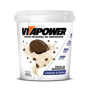 Vitapower Pasta de Amendoim Cookies e Cream Com 450g