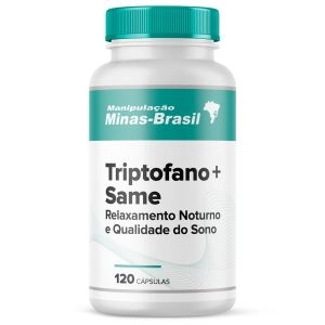 Triptofano + Same Relaxamento Noturno e Qualidade do Sono 120 Cápsulas