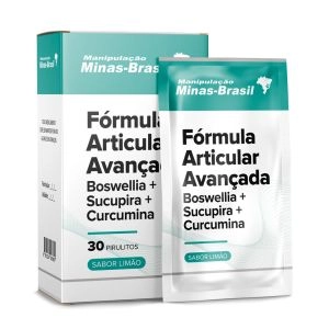 Fórmula Articular Avançada - Boswellia + Sucupira + Curcumina Sabor Limão com 30 Pirulitos