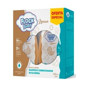 Kit Shampoo e Condicionador Infantil Flock Baby 200ml