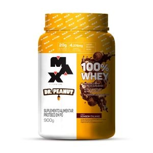 Whey 100% Max Titanium Dr. Peanut 900g  Bombom Italiano