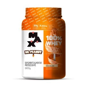Whey 100% Pote 900g Max Titanium Dr. Peanut Doce de Leite