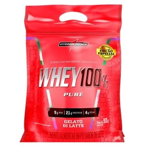 Whey 100% Pure Pouch Sabor Gelato Di Latte 900G Integralmedica
