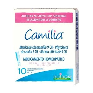 Camilia Matricaria Chamomila 9CH+ Phytolacca Decandra 5CH + Rheum Officinale 5CH Solução Oral 10 flaconetes de 1ml