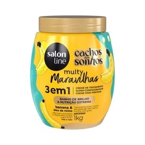 Creme de Tratamento Banana 3 em 1 Cachos dos Sonhos Multy Maravilhas 1kg Salon Line