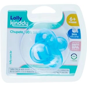 Chupeta 100% Silicone Orto T2 Azul Lolly