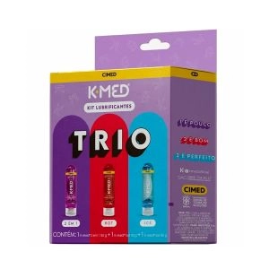 Kit K-Med Trio Gel De Massagem e Lubrificante Íntimo 2 Em 1 50g + Lubrificante Hot 50g + Lubrificante Ice 50g Cimed