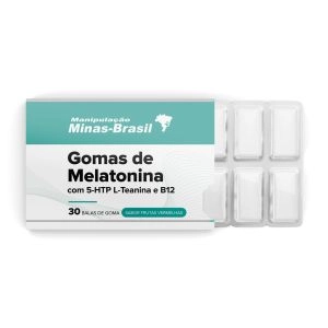 Gomas de Melatonina com 5HTP L-Teanina e B12 30 Balas Frutas Vermelhas