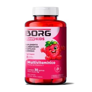 BORG Gummy Kids Multivitamínico Franboesa 30 Gomas Mastigáveis