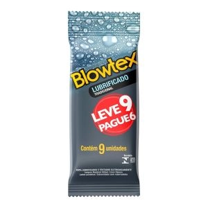 Preservativo Com 9 Unidades Lubrificado Blowtex