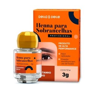 Henna Para Sobrancelha Castanho Médio 3g Della E Delle