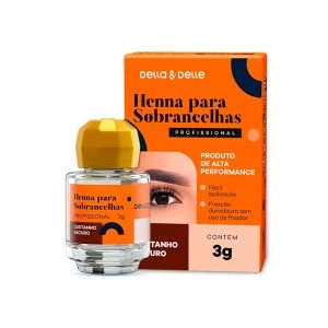 Henna Para Sobrancelha Castanho Escuro 3g Della E Delle