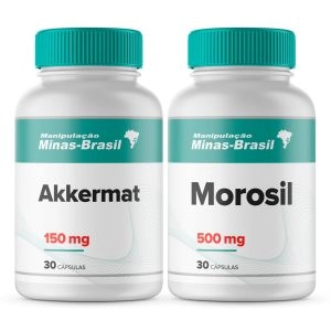 Kit Morosil 500mg 30 Cápsulas + Akkermat 150mg 30 Cápsulas