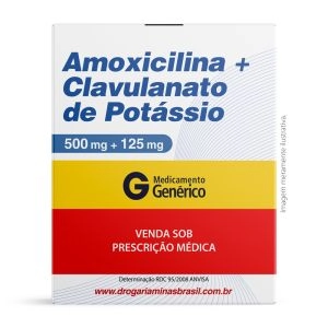 Amoxilina + Clavulanato De Potássio 500mg + 125mg 18 Comprimidos Genérico Ranbaxy