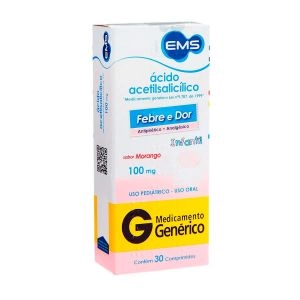 Ácido Acetilsalicílico 100mg 10 Comprimidos Genérico Ems