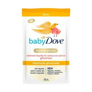 Sabonete Líquido Baby Refil 180ml Hidratação Glicerinada Dove