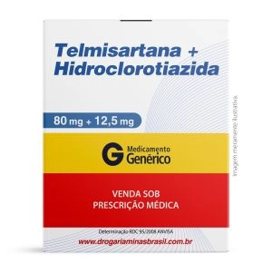 Telmisartana 80mg + Hidroclorotiazida 12,5mg 30 Comprimidos Genérico Neo Química
