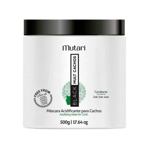 Máscara Capilar Acidificante 500g Black Mult Cachos Mutari