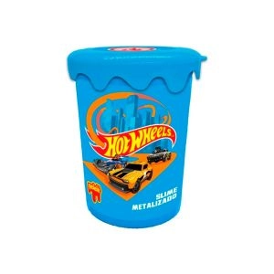 Slime Metalizado 180g Hot Wheels Gelelé Doce Brinquedo