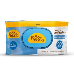 Lenço Umedecido João E Maria 90 Unidades Sem Fragrância Cimed