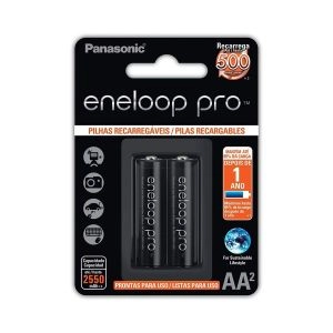 Pilhas Recarregáveis Eneloop Pro 2 Unidades Panasonic