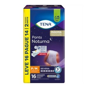 Roupa Íntima Descartável Pants Noturna 16 Unidades P / M Tena