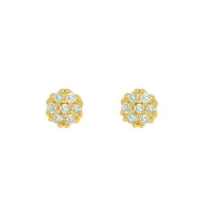 Brinco Pequeno Baby Luxo Gotas De Ouro