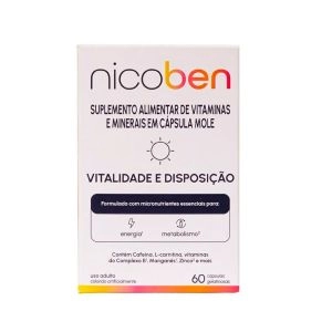 Suplemento Alimentar Nicoben Vitalidade E Disposição 60 Cápsulas Quifa