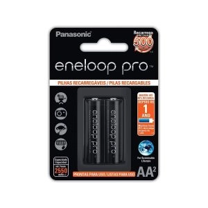 Pilhas Recarregáveis Eneloop Pro 2550mah Aa 2 Unidades Panasonic