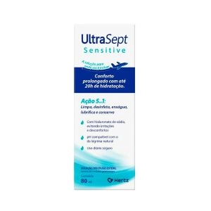 Solução Para Lentes Ultrasept Sensitive 80ml Hertz