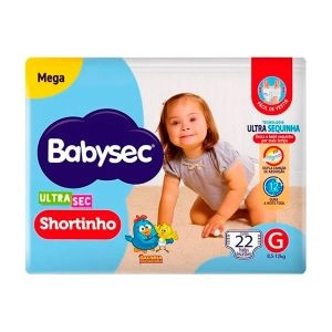 Fralda Descartável Ultrasec Shortinho G 22 Unidades Babysec