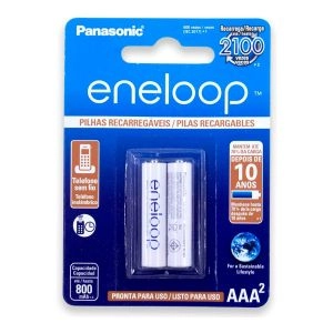 Pilha Recarregável Eneloop Pro AAA Panasonic 02 Unidades