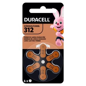 Pilhas Auditivas Duracell Nº 312 Com 6 Unidades