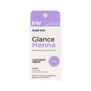 Kit Glance Henna Mini 1,5g Castanho Médio Rare Way
