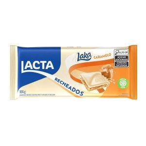 Chocolate Branco Lacta Recheados Laka Caramelo 104g