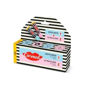 Kit Carmed Sos Lábios Esfoliante Labial + Ultra Gloss Algodão Doce Cimed