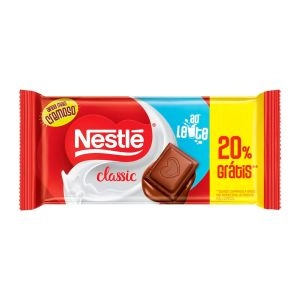 Chocolate Nestlé Classic Ao Leite 80g 20% Grátis