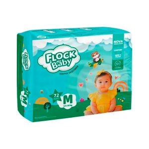 Fralda Descartável Sempre Sequinha M 72 Unidades Flock Baby