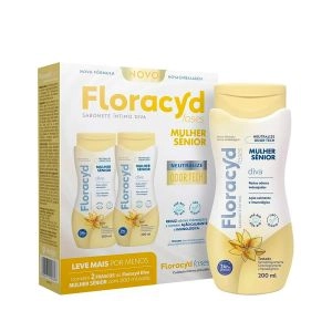 Kit Sabonete Íntimo Floracyd Mulher Sênior Neutralize Odor Tech 2 Unidades 200ml Cada
