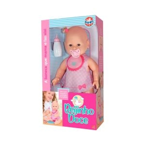 Boneca Sid-Nyl Beijinho Doce Vem Chupeta E Mamadeira